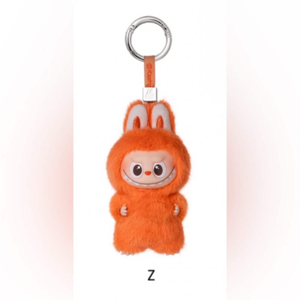 NIB Authentic Pop Mart Pin For Love Confirmed Z Labubu Vinyl Pendant Orange